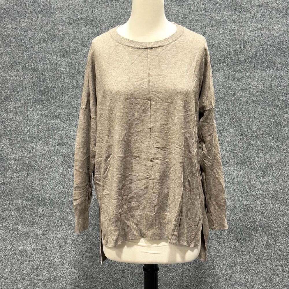 Alexander + David Sweater Womens M L Brown Lightweight Knit Tunic Dolman Sleeve